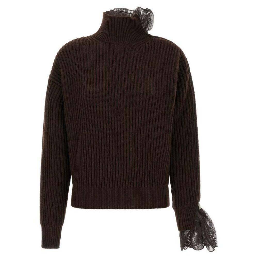 Giuseppe Di Morabito Brown Virgin Wool Women's Cardigan